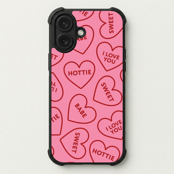Quote Love Hearts Pattern Phone Case — Bumper case