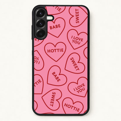 Quote Love Hearts Pattern Phone Case for Galaxy A17