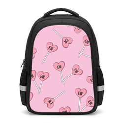 Ew Love Heart Lolipops Pattern Backpack