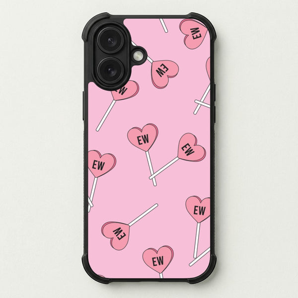 Ew Love Heart Lolipops Pattern Phone Case — Bumper case