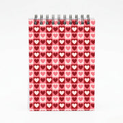 Pink Tartan Love Hearts Pattern Notebook 4