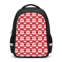 Pink Tartan Love Hearts Pattern Backpack