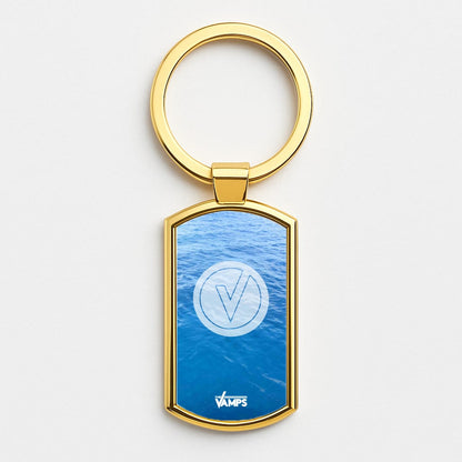 Vamps Logo Gold Keyring