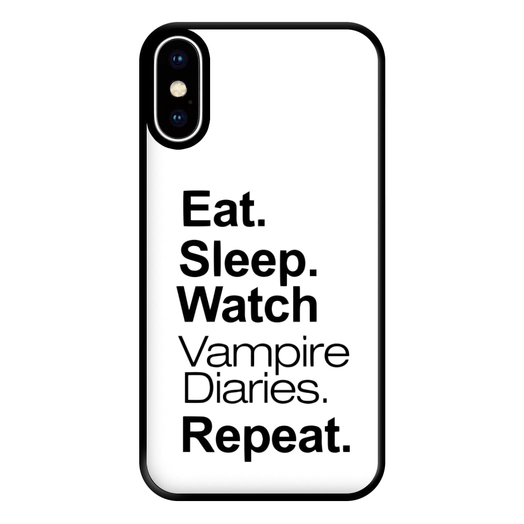 Eat Sleep Watch VPD Repeat Phone Case for iPhone X / XS