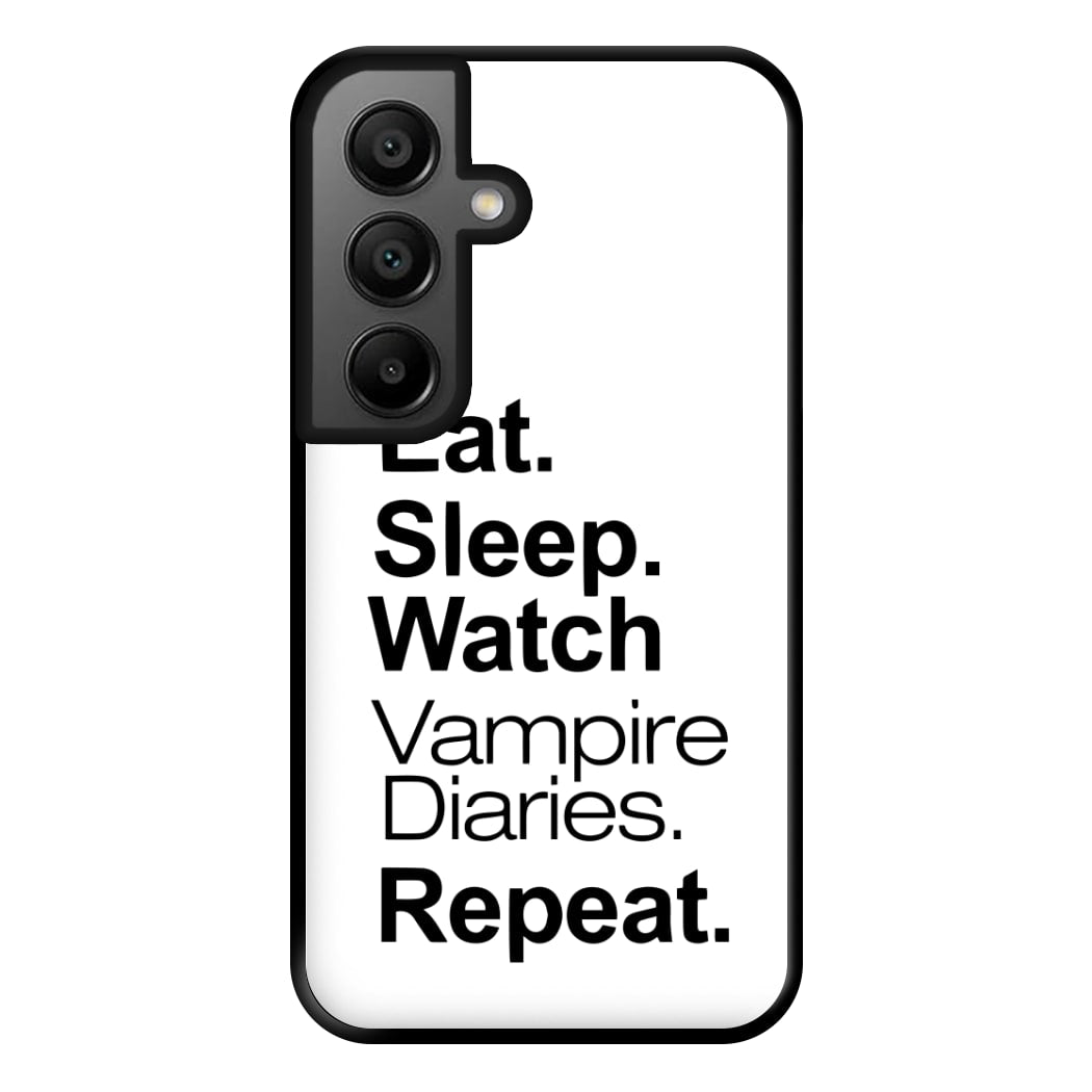 Eat Sleep Watch VPD Repeat Phone Case for Galaxy A35