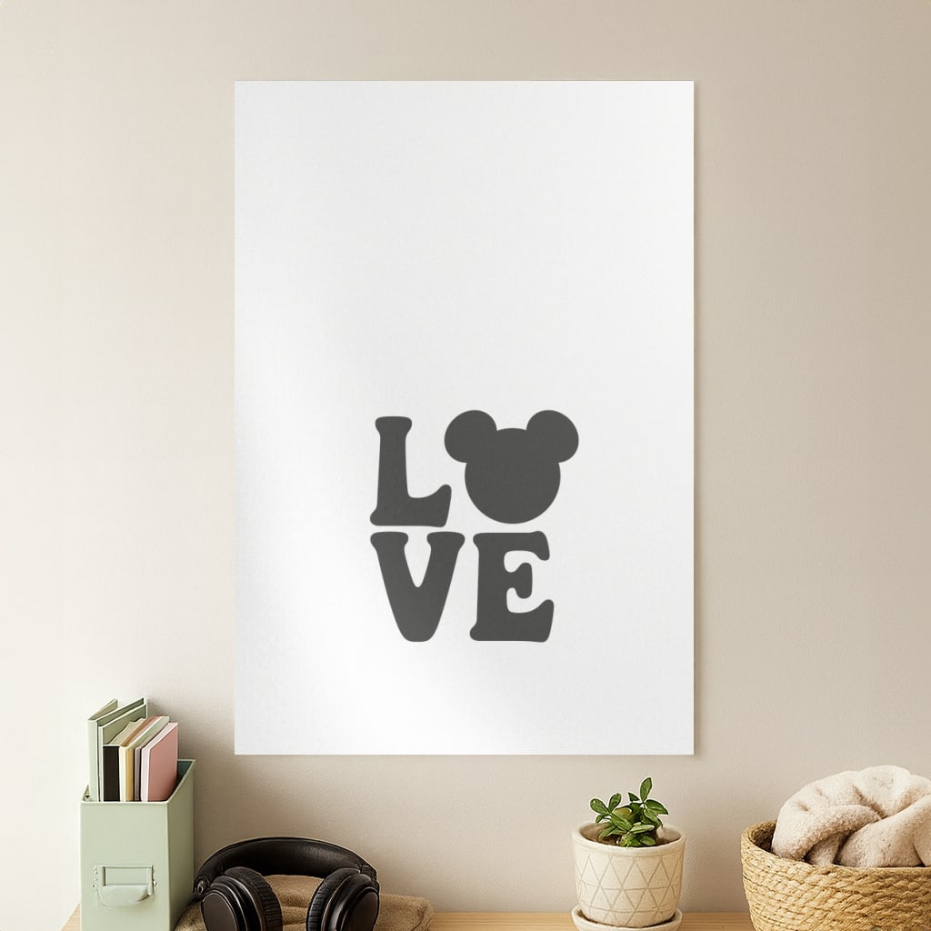 Mouse Love Valentine's Poster