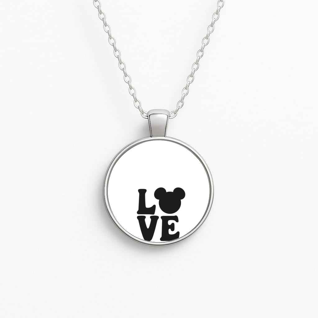 Mouse Love Valentine's Circle Necklace