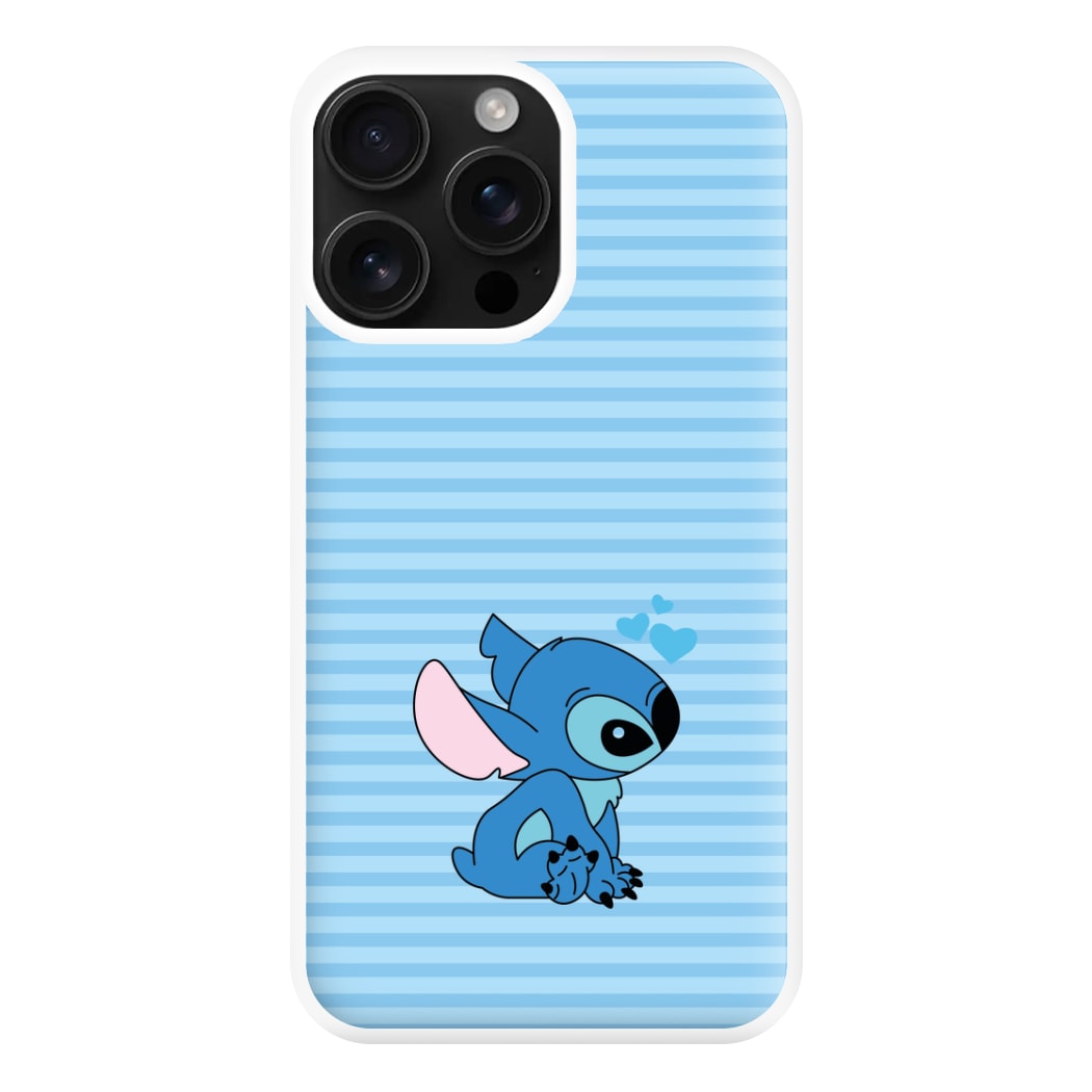 Blue Hearts Alien Blue Valentine's Phone Case