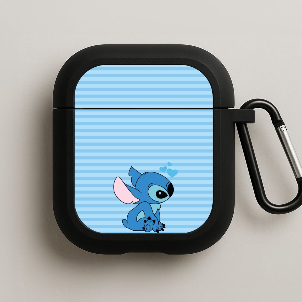 Blue Hearts Alien Blue Valentine's AirPods Case