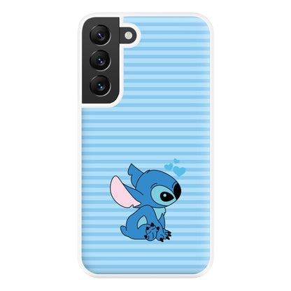 Blue Hearts Alien Blue Valentine's Phone Case for Galaxy S22 Plus