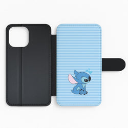 Blue Hearts Alien Blue Valentine's Flip Phone Case