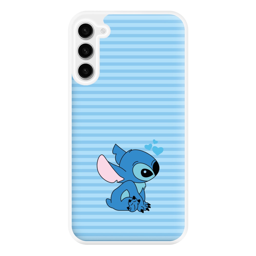 Blue Hearts Alien Blue Valentine's Phone Case for Galaxy S23FE