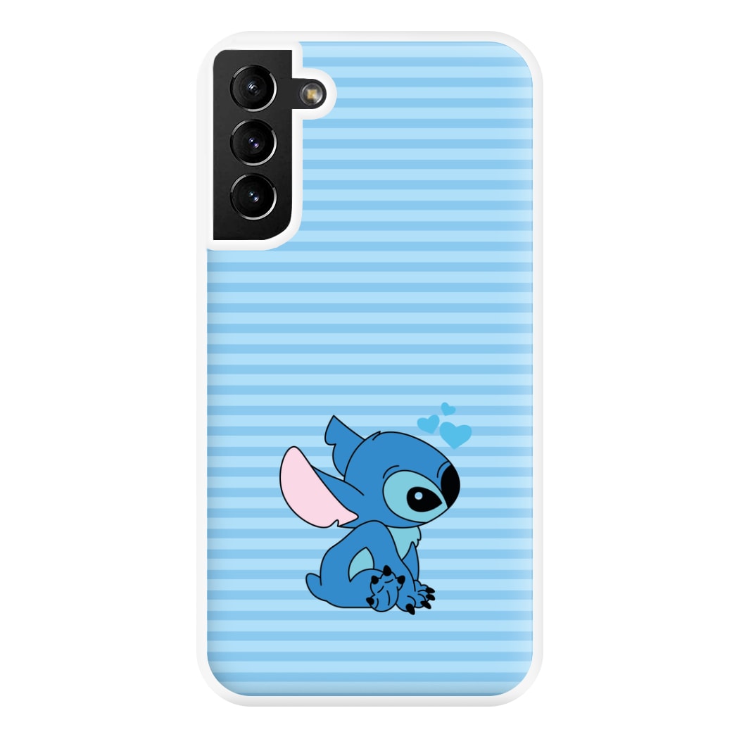 Blue Hearts Alien Blue Valentine's Phone Case for Galaxy S21 Plus