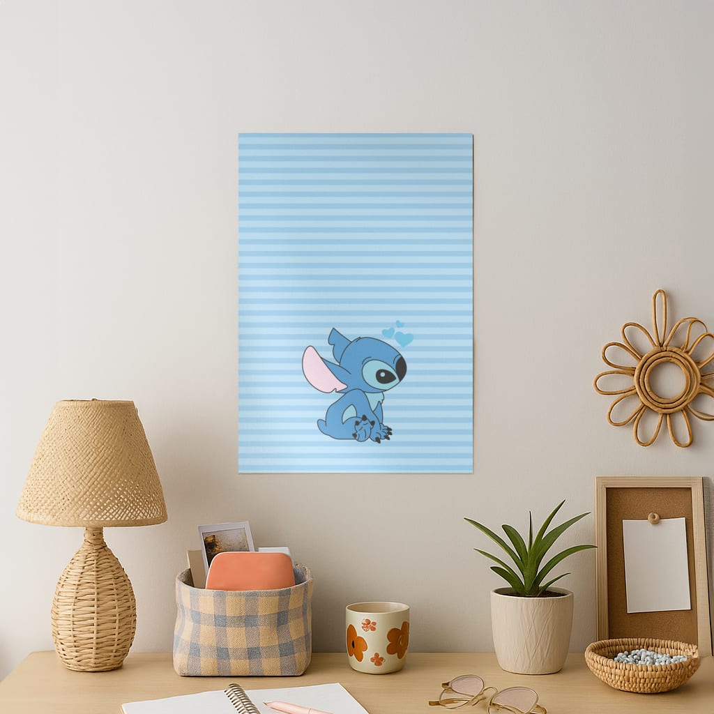Blue Hearts Alien Blue Valentine's Art Print
