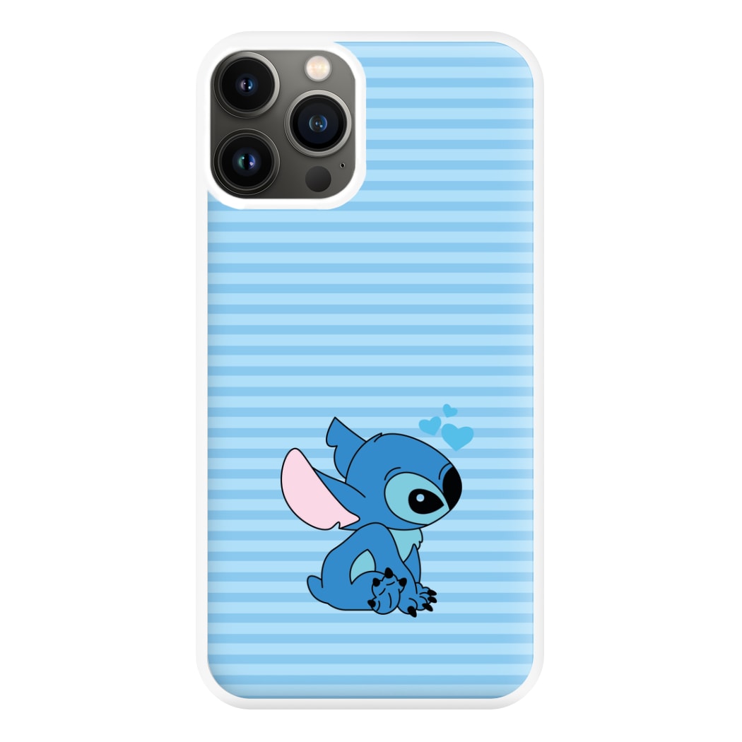 Blue Hearts Alien Blue Valentine's Phone Case for iPhone 11 Pro Max