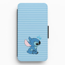 Blue Hearts Alien Blue Valentine's Flip / Wallet Phone Case