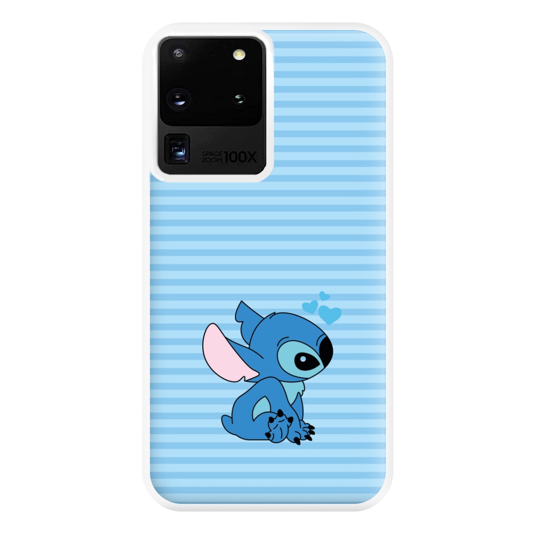 Blue Hearts Alien Blue Valentine's Phone Case for Galaxy S20 Ultra