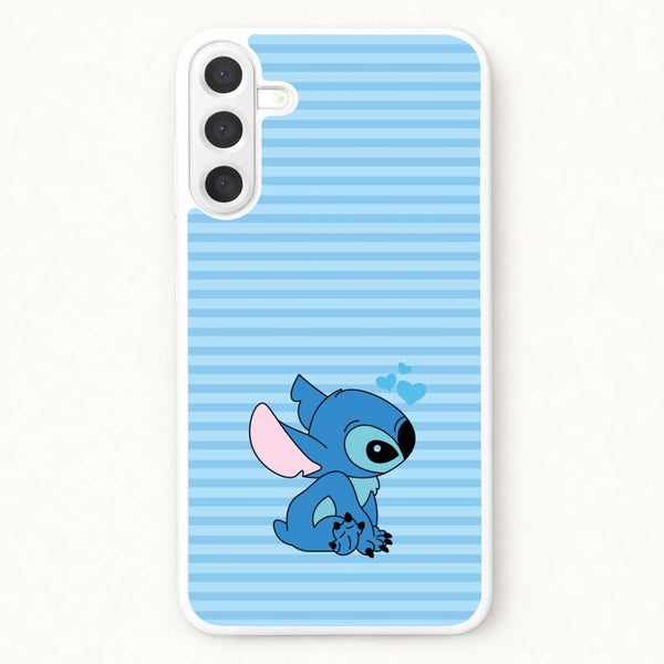 Blue Hearts Alien Blue Valentine's Phone Case for Galaxy A57