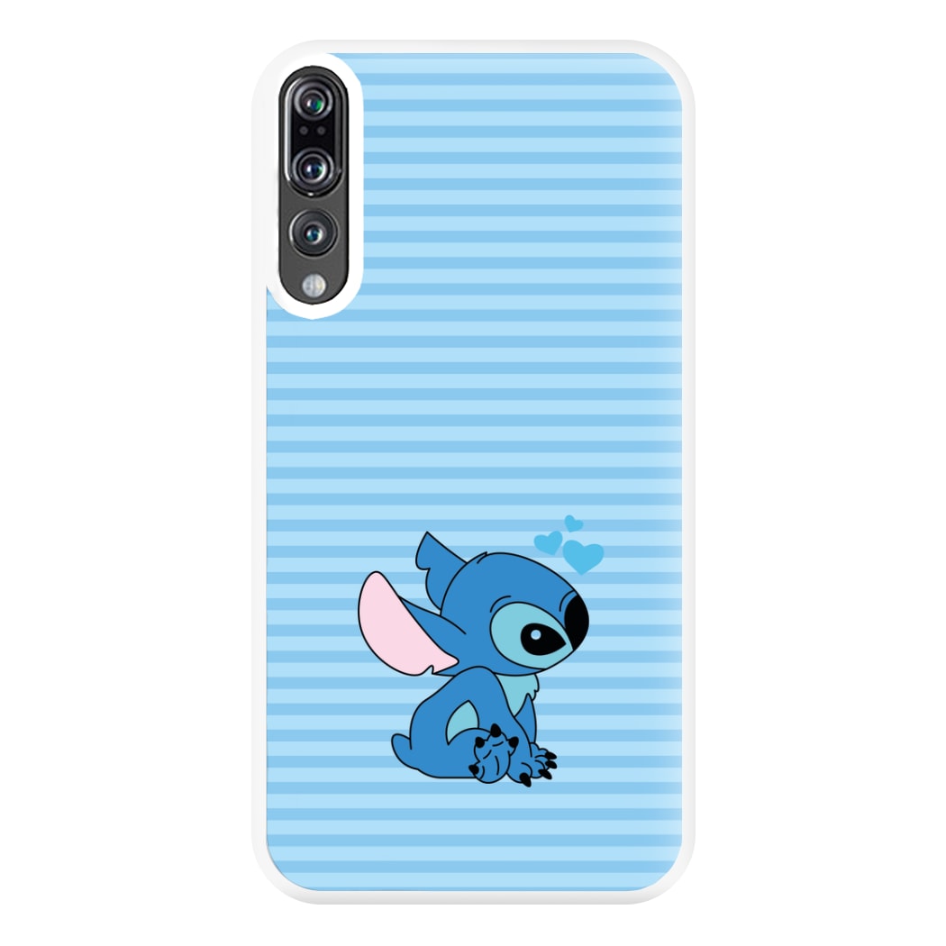 Blue Hearts Alien Blue Valentine's Phone Case for Huawei P20 Pro