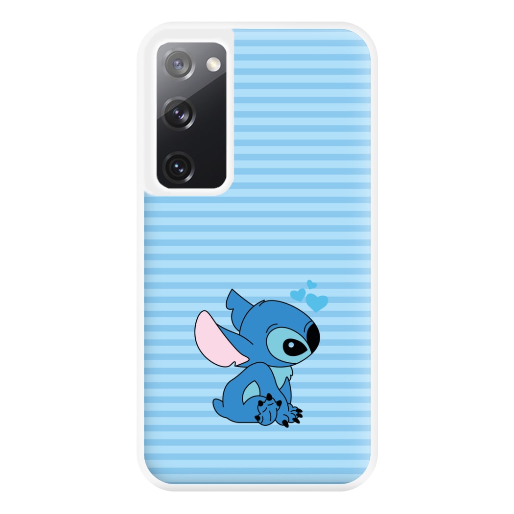 Blue Hearts Alien Blue Valentine's Phone Case for Galaxy S20FE