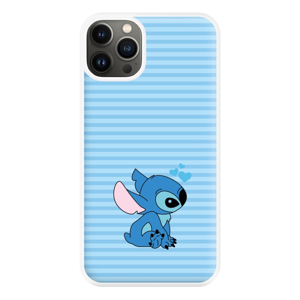 Blue Hearts Alien Blue Valentine's Phone Case for iPhone 13