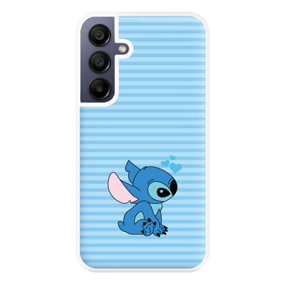 Blue Hearts Alien Blue Valentine's Phone Case for Galaxy A16