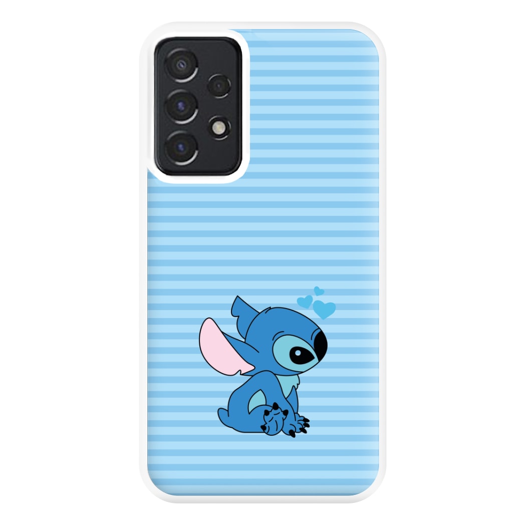 Blue Hearts Alien Blue Valentine's Phone Case for Galaxy A52 / A52s