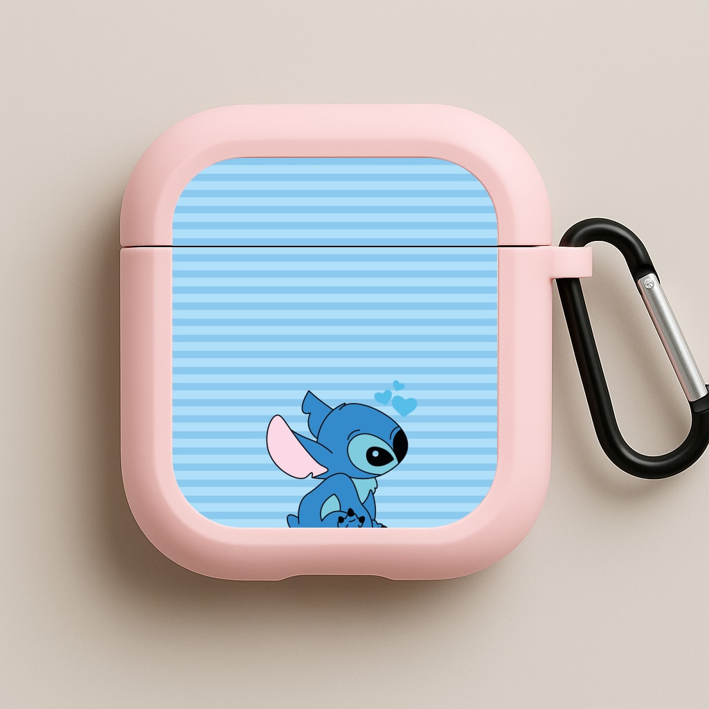 Blue Hearts Alien Blue Valentine's Pink AirPods Case