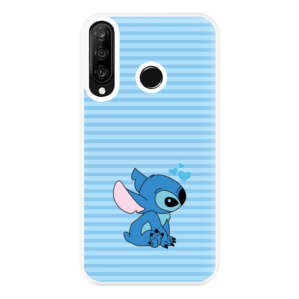 Blue Hearts Alien Blue Valentine's Phone Case for Huawei P30 Lite