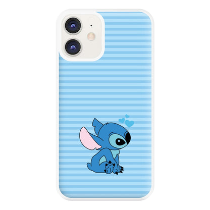 Blue Hearts Alien Blue Valentine's Phone Case for iPhone 11