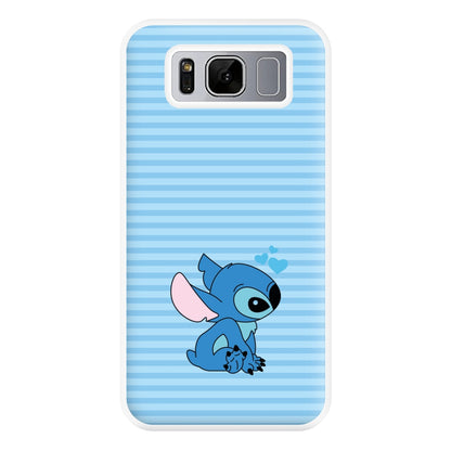 Blue Hearts Alien Blue Valentine's Phone Case for Galaxy S8 Plus