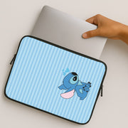 Blue Hearts Alien Blue Valentine's Laptop Sleeve 2