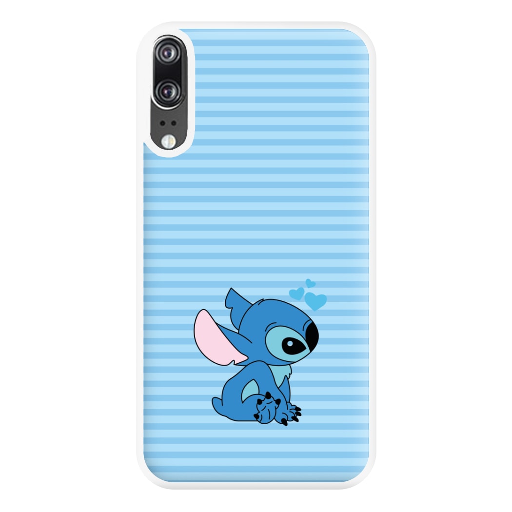 Blue Hearts Alien Blue Valentine's Phone Case for Huawei P20