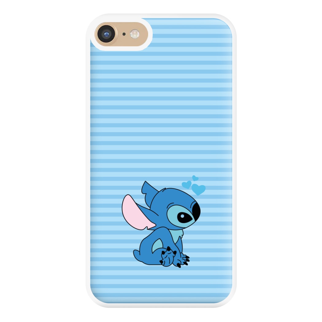 Blue Hearts Alien Blue Valentine's Phone Case for iPhone 6 / 7 / 8 / SE