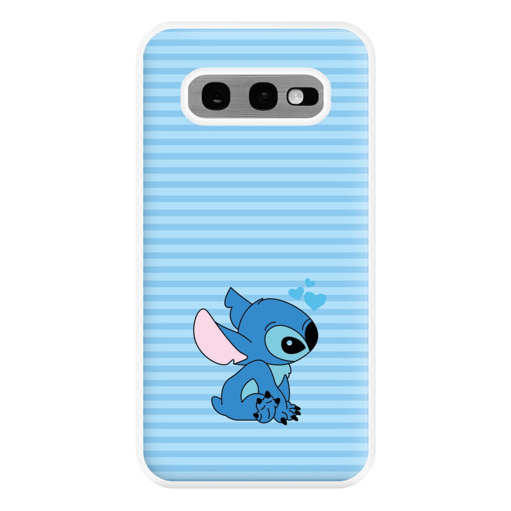 Blue Hearts Alien Blue Valentine's Phone Case for Galaxy S10e