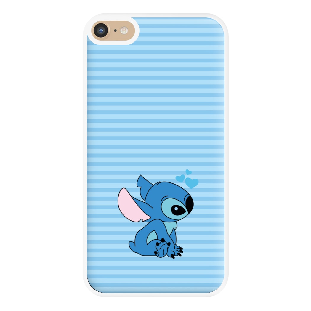 Blue Hearts Alien Blue Valentine's Phone Case for iPhone 6 Plus / 7 Plus / 8 Plus