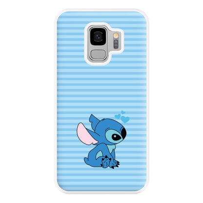 Blue Hearts Alien Blue Valentine's Phone Case for Galaxy S9 Plus