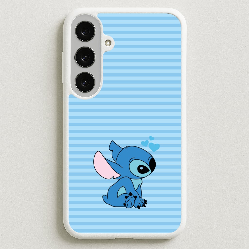 Blue Hearts Alien Blue Valentine's Phone Case for Galaxy S25FE