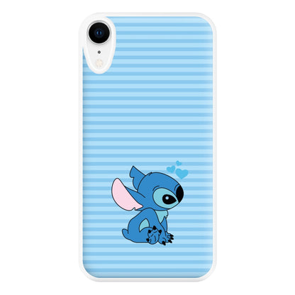 Blue Hearts Alien Blue Valentine's Phone Case for iPhone XR