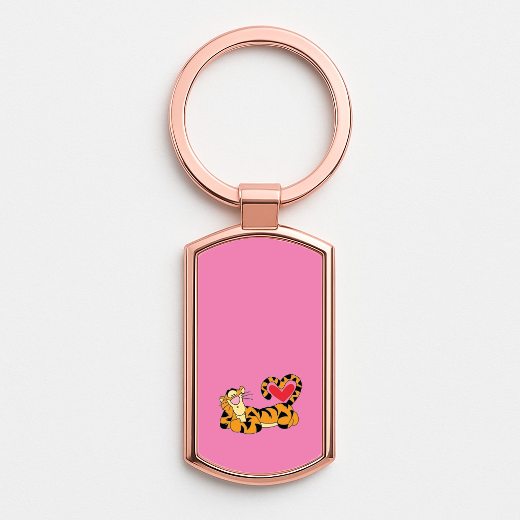 Tiger Valentine's Rose Gold Keyring