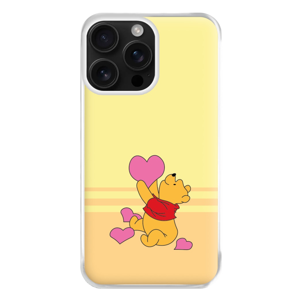 Pooh Love Heart Balloons Valentine's Phone Case