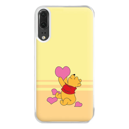 Pooh Love Heart Balloons Valentine's Phone Case for Huawei P20