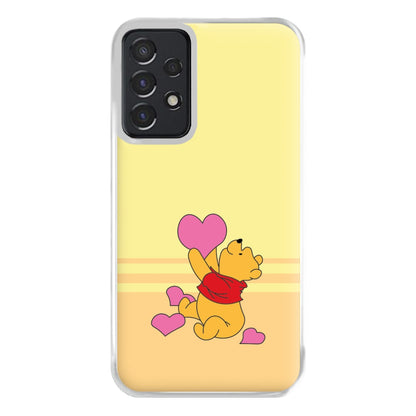 Pooh Love Heart Balloons Valentine's Phone Case for Galaxy A52 / A52s