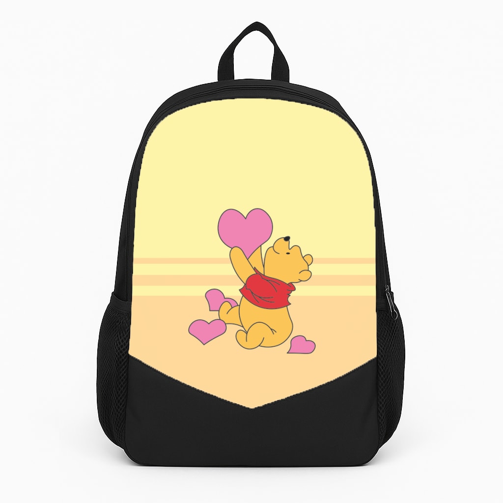 Pooh Love Heart Balloons Valentine's Backpack