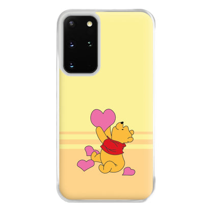 Pooh Love Heart Balloons Valentine's Phone Case for Galaxy S20 Plus