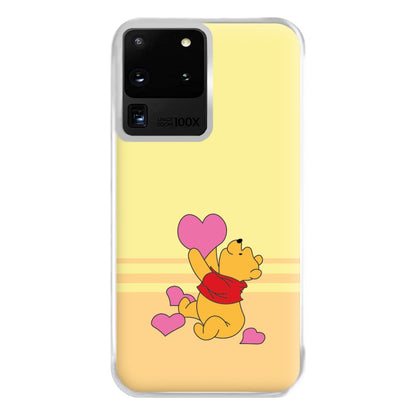 Pooh Love Heart Balloons Valentine's Phone Case for Galaxy S20 Ultra