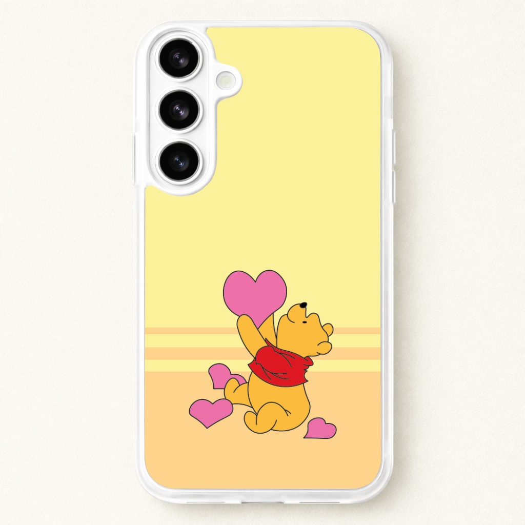 Pooh Love Heart Balloons Valentine's Phone Case for Galaxy S26 Plus