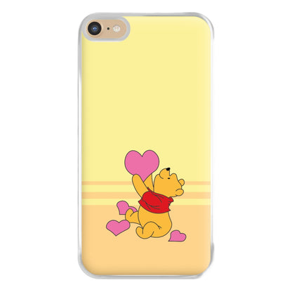 Pooh Love Heart Balloons Valentine's Phone Case for iPhone 6 Plus / 7 Plus / 8 Plus