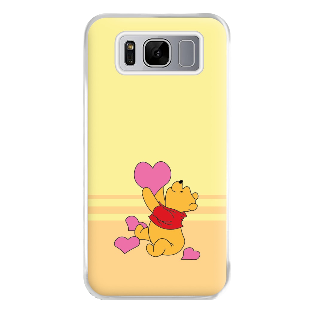 Pooh Love Heart Balloons Valentine's Phone Case for Galaxy S8 Plus