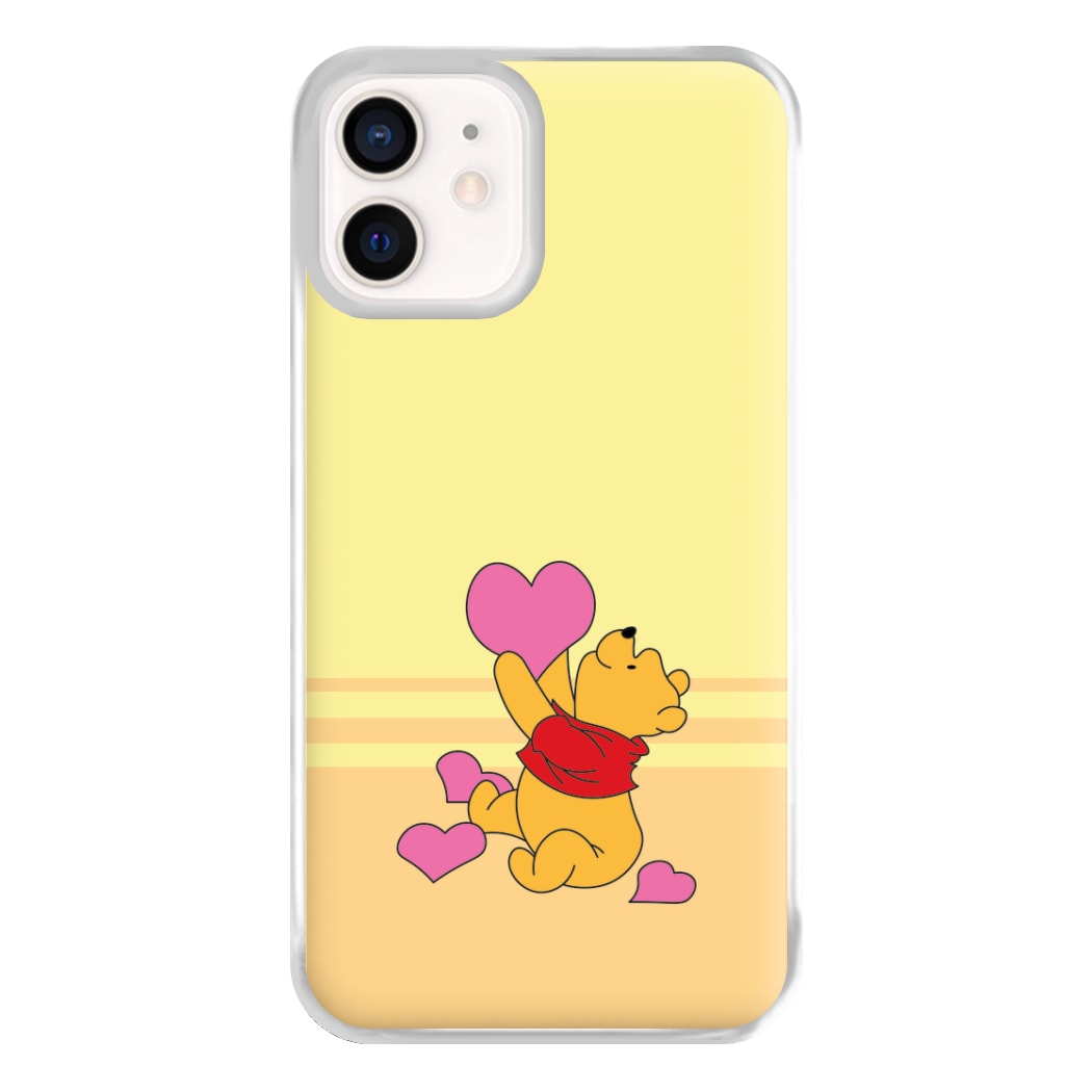 Pooh Love Heart Balloons Valentine's Phone Case for iPhone 13 Mini